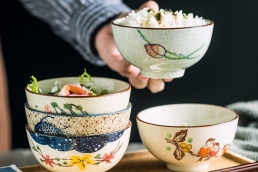 Japanese ceramic rice bowl 4